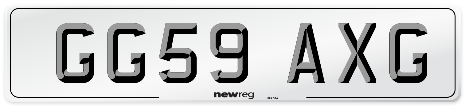 GG59 AXG Number Plate from New Reg